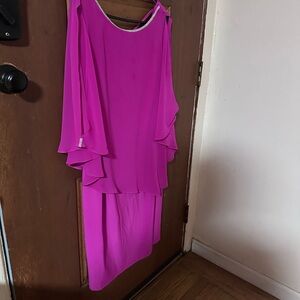 Fuschia spring/summer party dress 1X - gently used